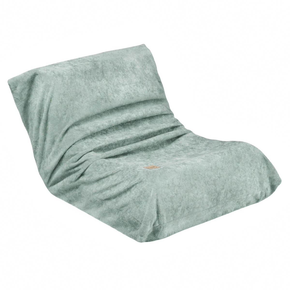 MOONI Mini ergonomisks bērnu atpūtas krēsls – zaļš šenils, atmiņas putas