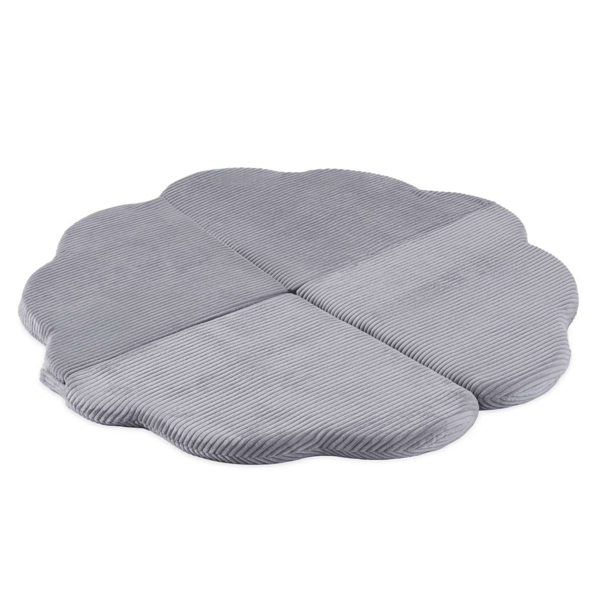 PLUSH NEST pūkains zieda formas rotaļu paklājiņš, 115 cm, pelēks samts
