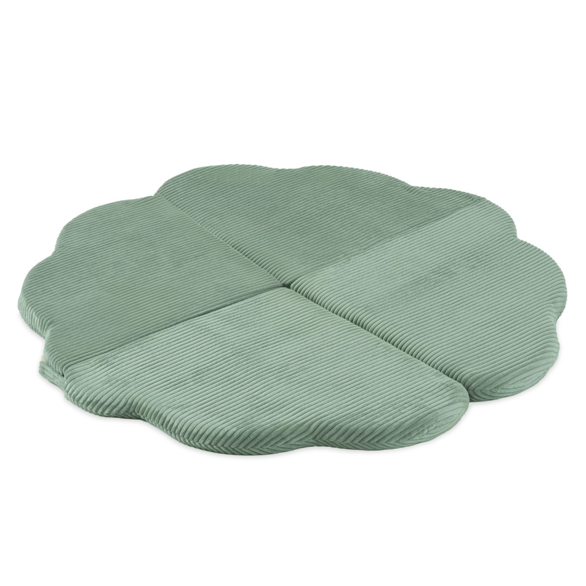 PLUSH NEST Fluffy Flower rotaļu paklājs, 115 cm, zaļš velūrs