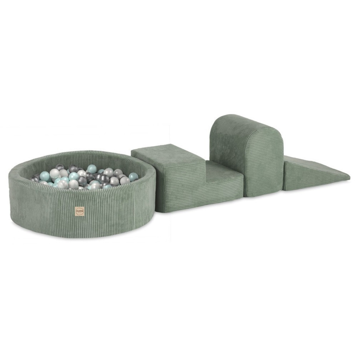 Spēļuväljak 3 elementi + Bumbiņu baseins 90x30 (+200 palli: 