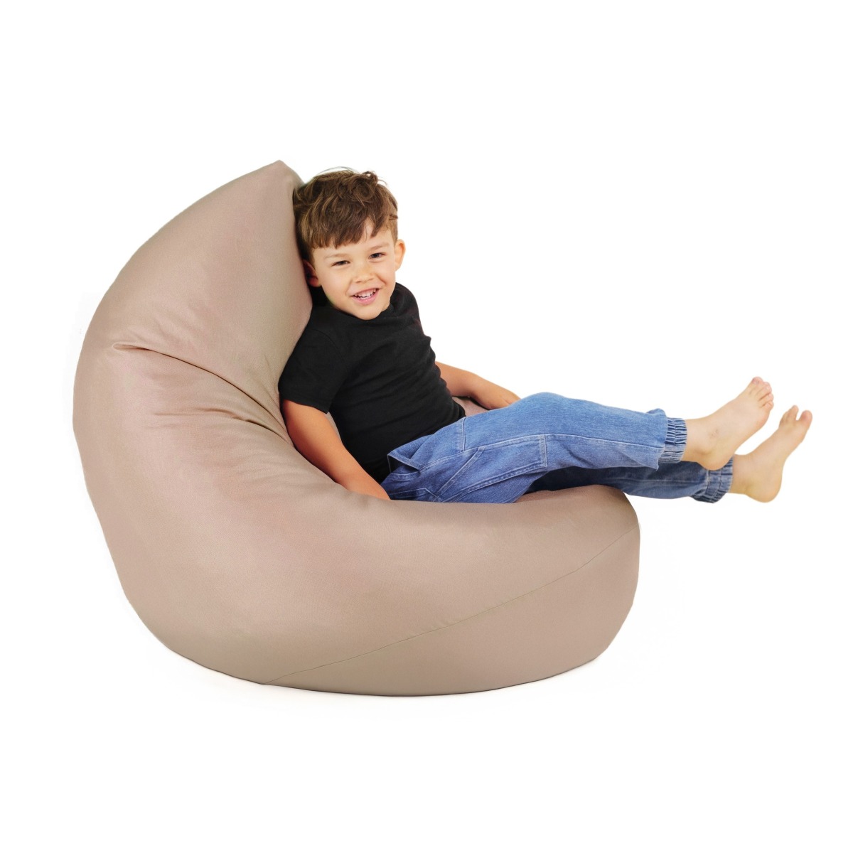PLUSH NEST bērnu āra sēžammaiss — smilškrāsā, ūdensizturīgs, izmērs S