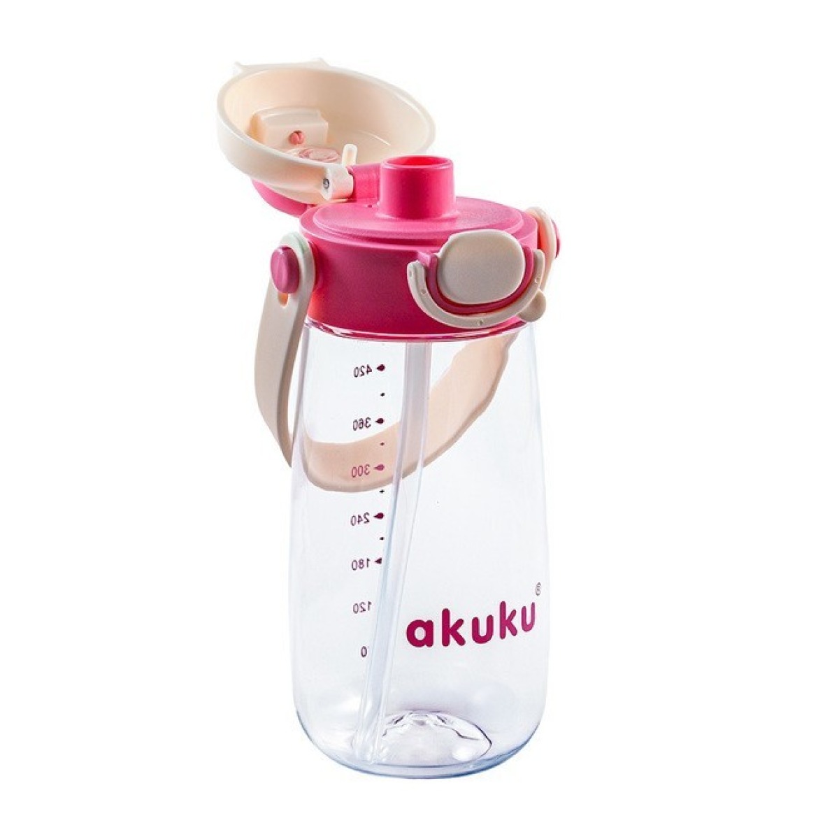 KOOLI VEEPUDEL KÕRREGA 480ML ROOSA