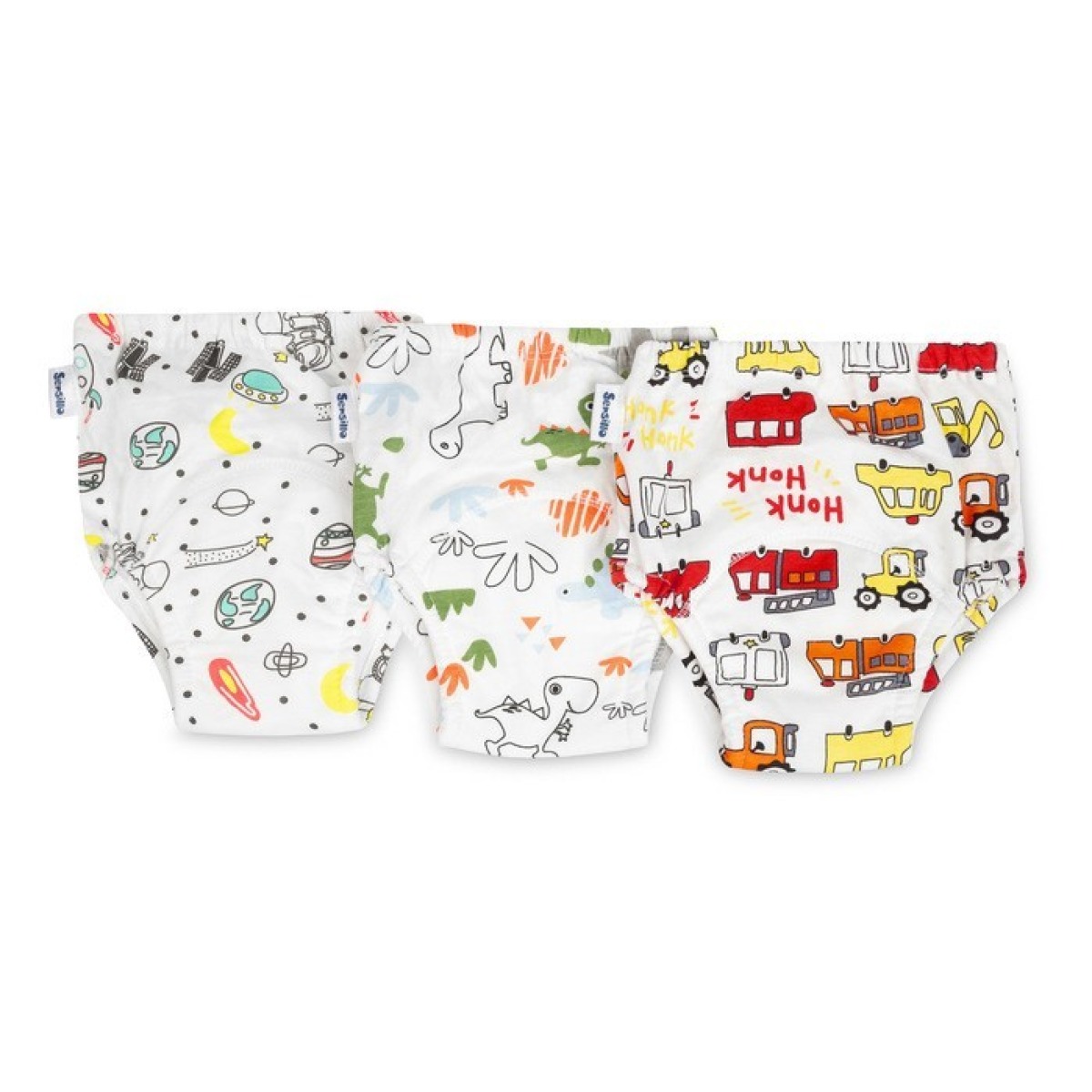 POTITREENINGPÜKSID SNUGGI 3-PACK CARS & COSMOS