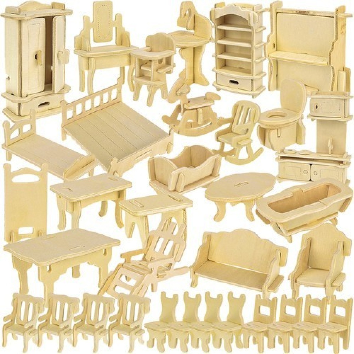 Koka nukumööbli komplekt 34 tk 