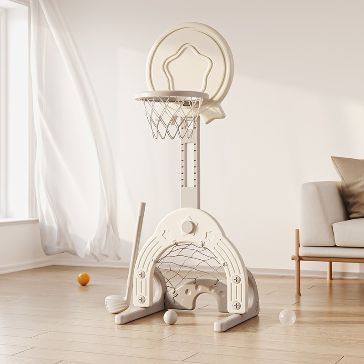 Bērnu 3-in-1 basketbola statīvs inSPORTline Estrelino