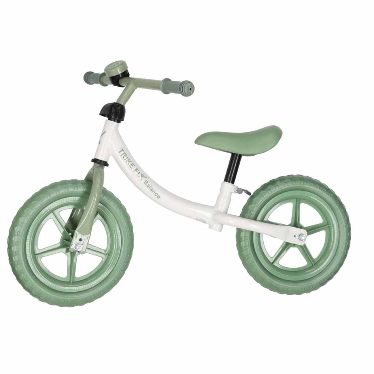 Trike Fix līdzsvara velosipēds bez pedāļiem ar zvaniņu, zaļš, no 2 gadu vecuma