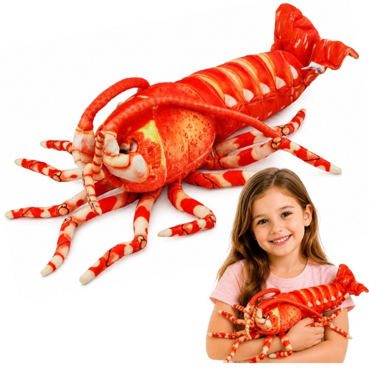Suur krevetikujuline kaisurotaļlieta 55 cm