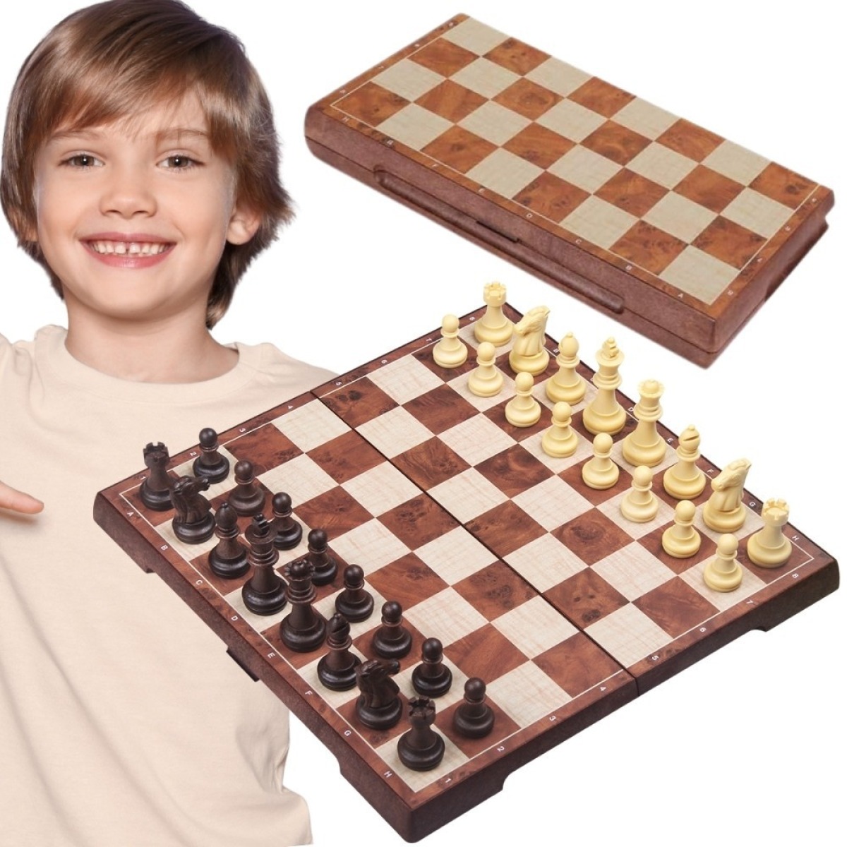 Woopie 2-in-1 magnētisko šahu un dambretes komplekts