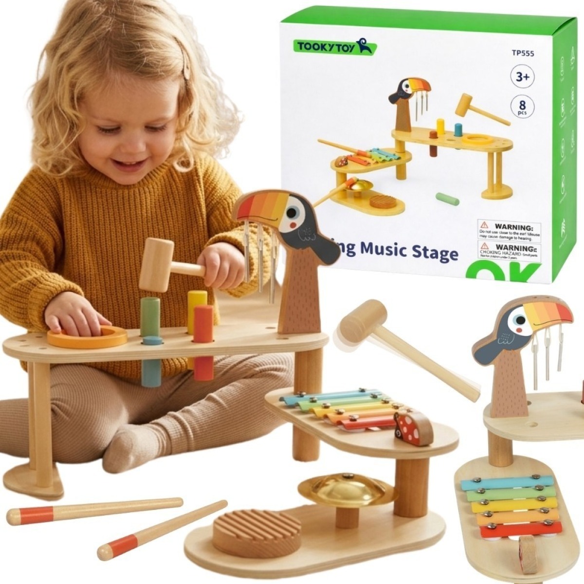 TOOKY TOY muzikālais mācību galdiņš — tukāns