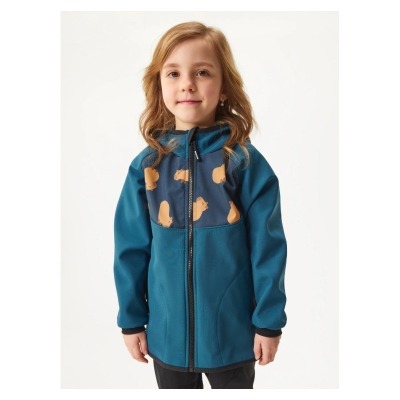 Laste softshell jope fliisvoodriga Basic, cobalt/kapibaara