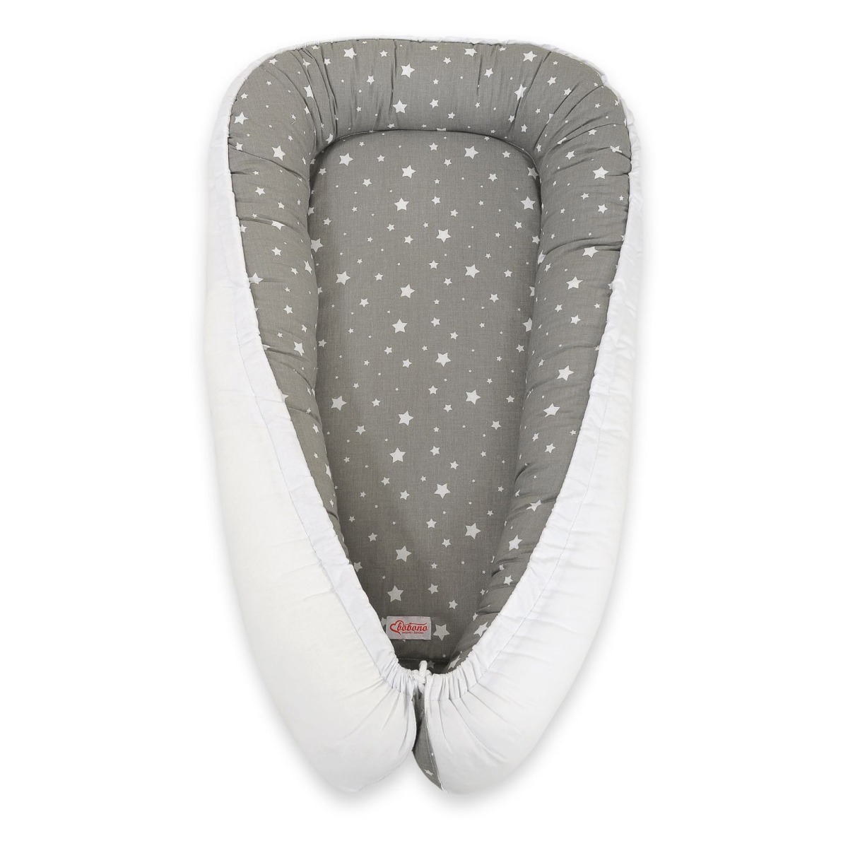 Bobono grozāmais premium klases ligzdiņš mazulim – Mini Stars White/White