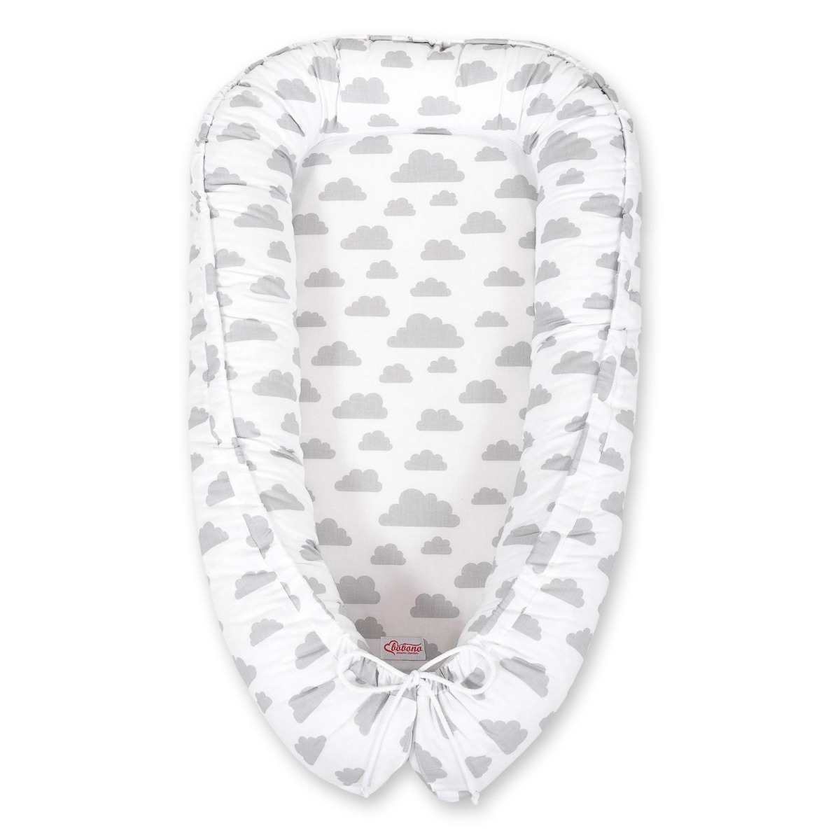 Mazulispesa kahepoolne Premium Cocoon väikebērniem - pilved 