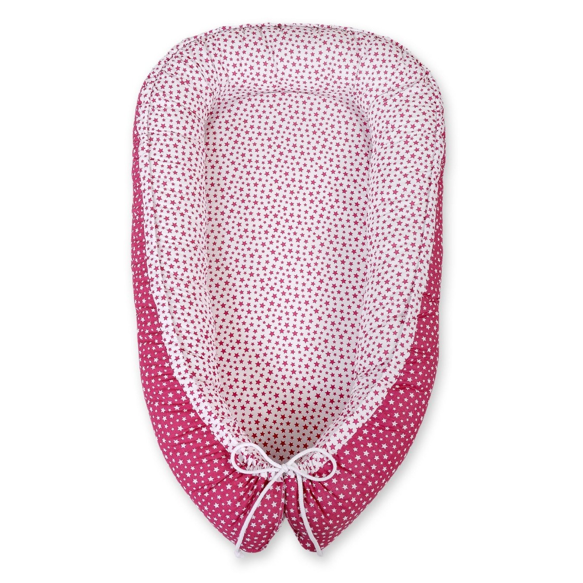 Bobono Premium Cocoon mazuļu ligzdiņa – Burgundy Stars