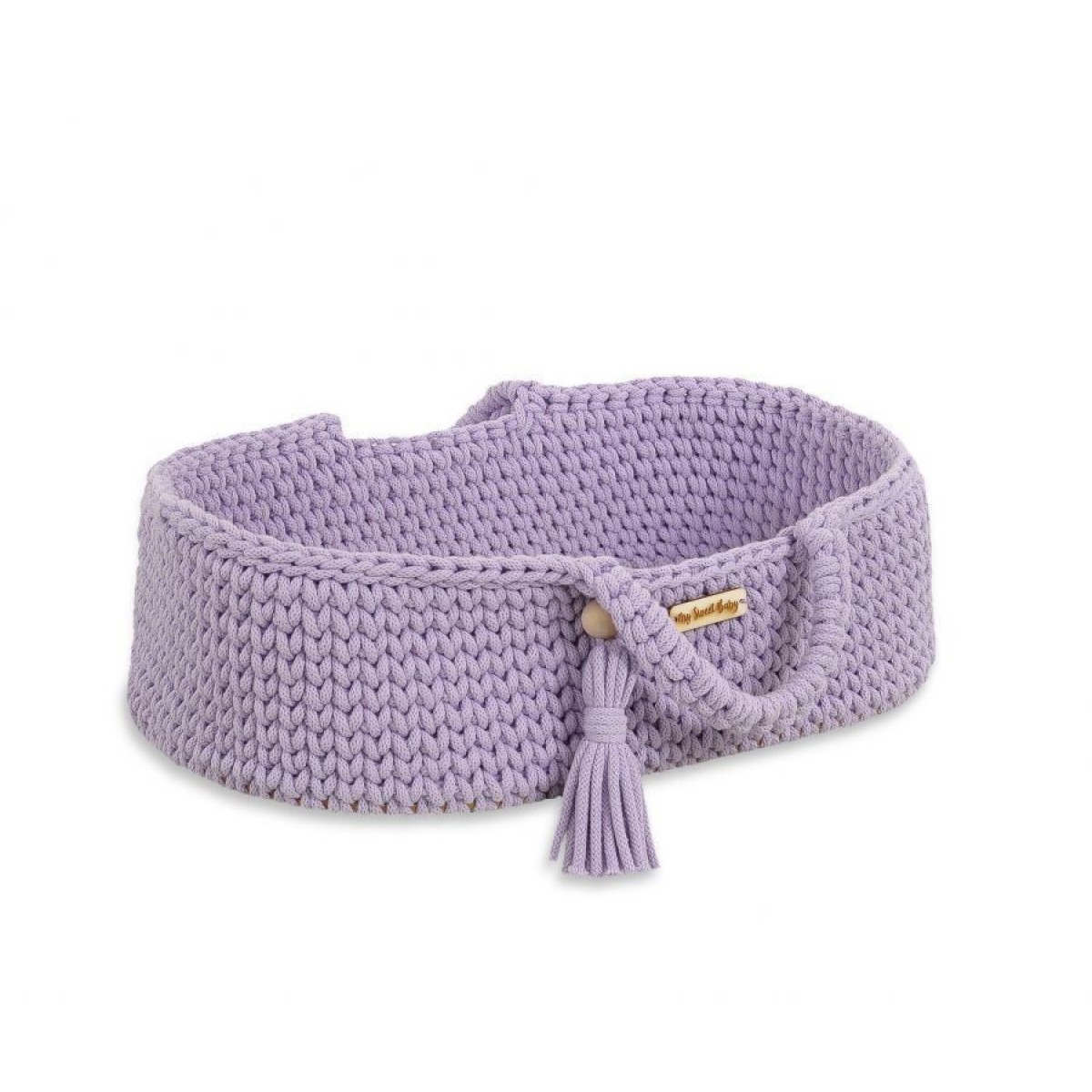 Leļļu Mozus grozs BOHO, kokvilna – violets