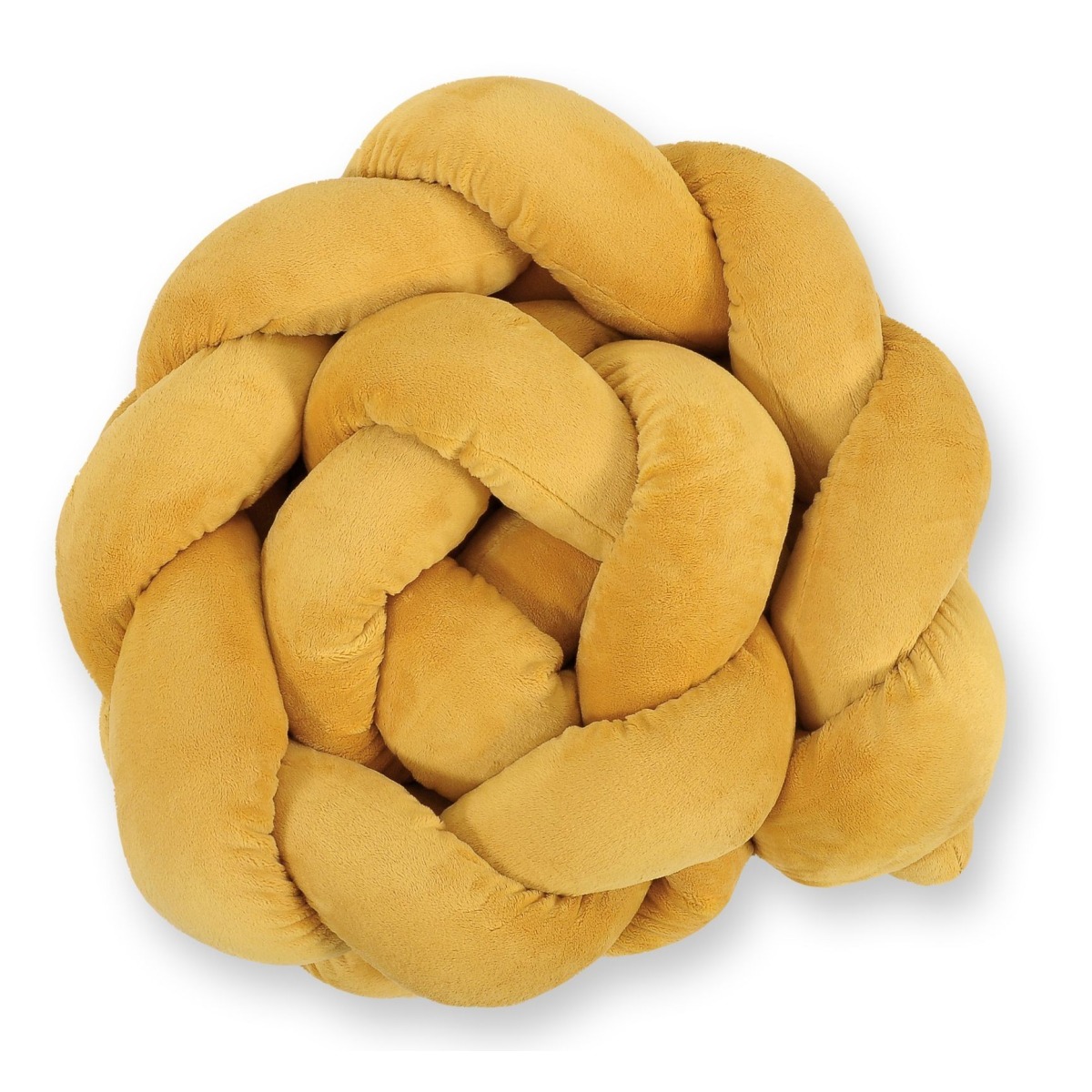 Pīta gultiņas apmale no minky auduma, 180 cm, medus dzeltena – Knot Pillow