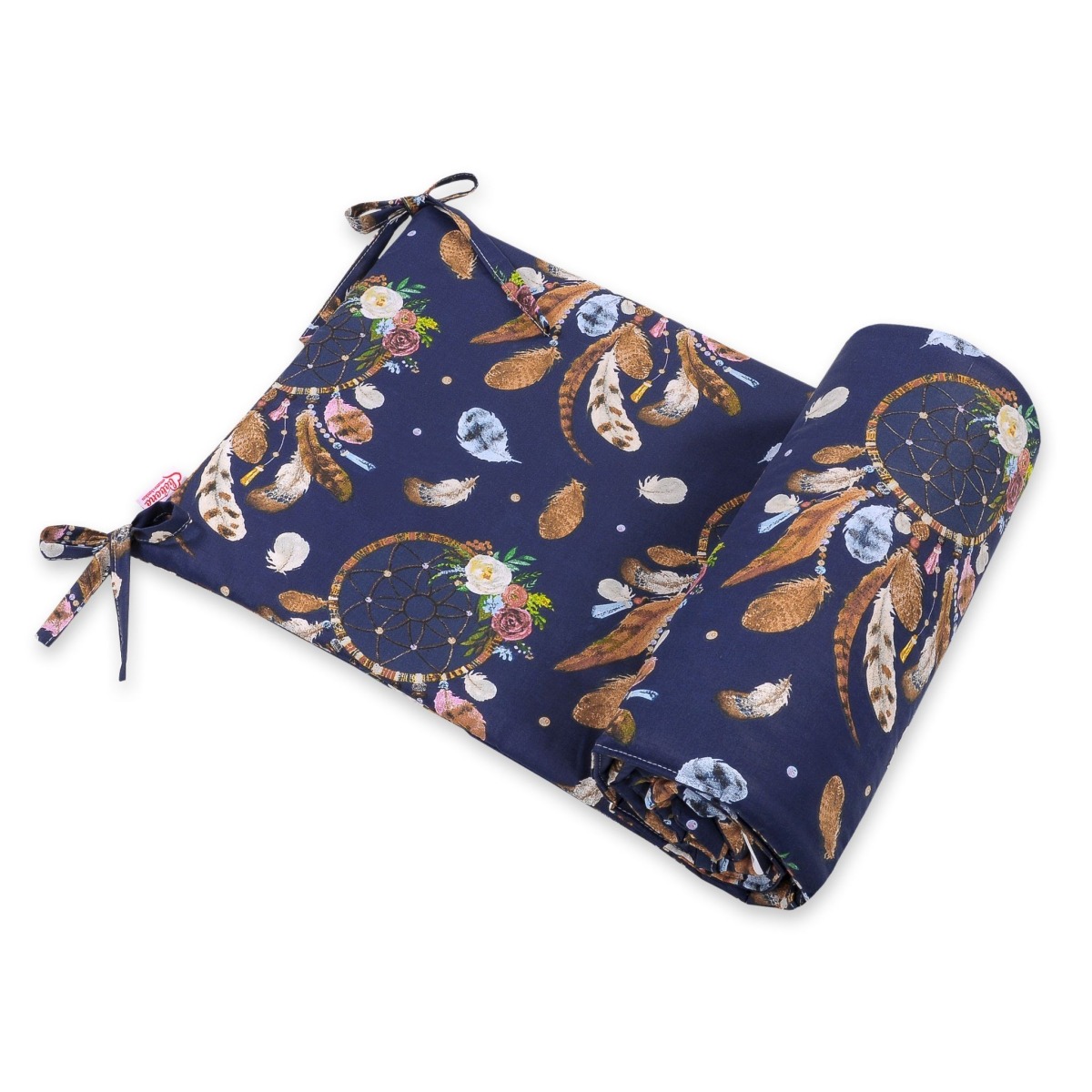 Gultiņas apmale 155 × 32 cm – tumši zili sapņu ķērāji