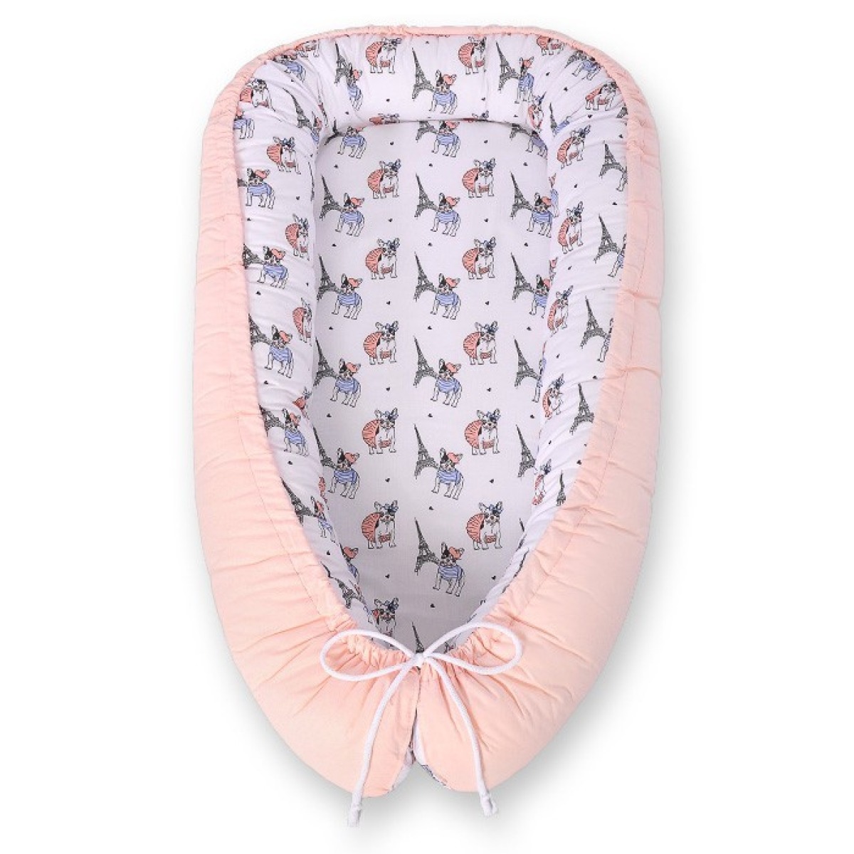 Bobono Reversible Premium ligzdiņa mazulim – Little Dogs