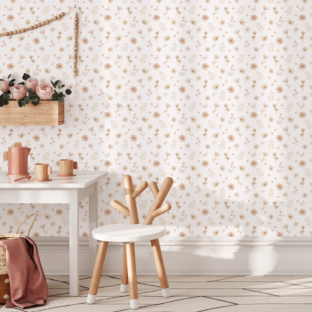 Pastelowe Love® bērnu tapetes Flowers Meadow Mini