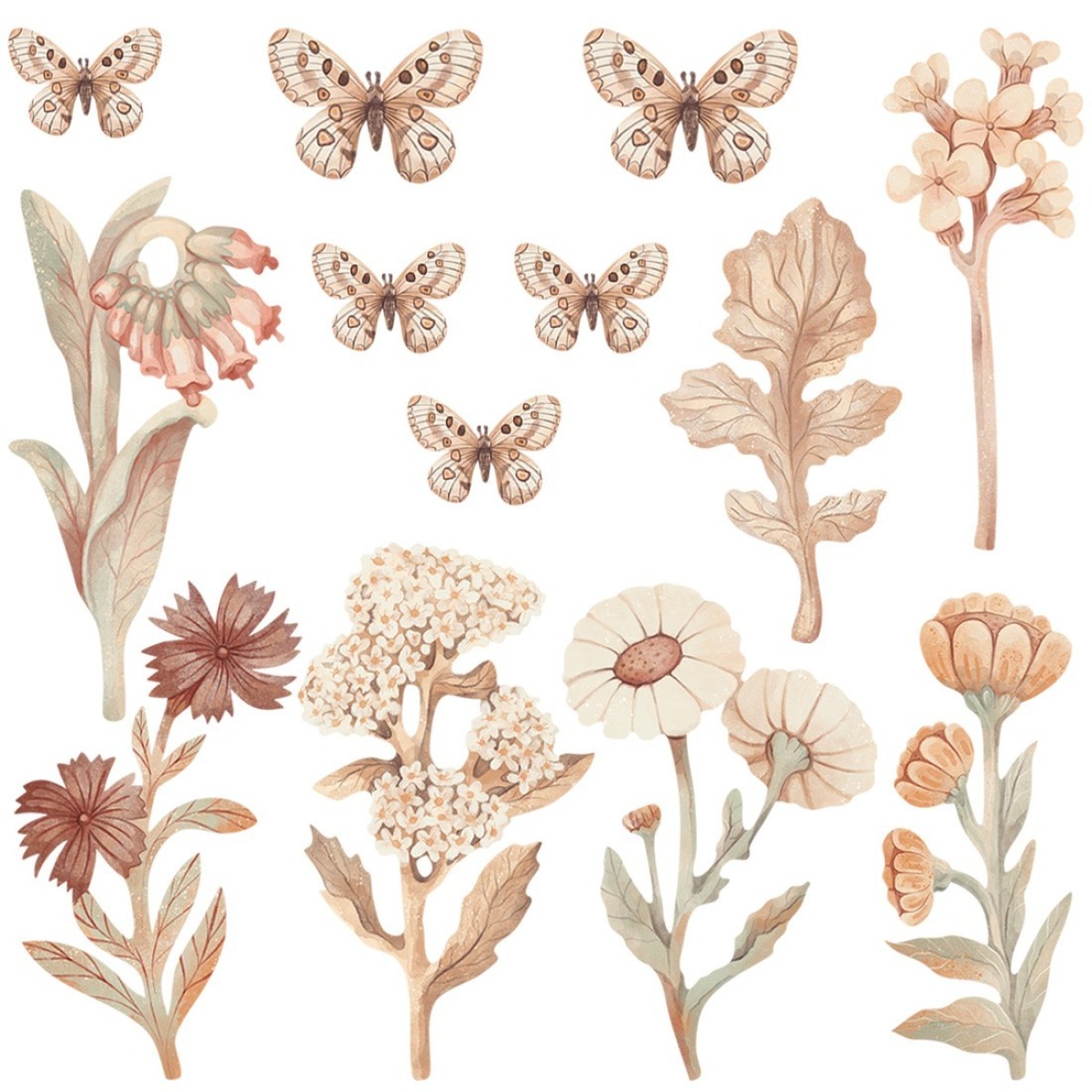 Sienas uzlīmes Boho Flowers L