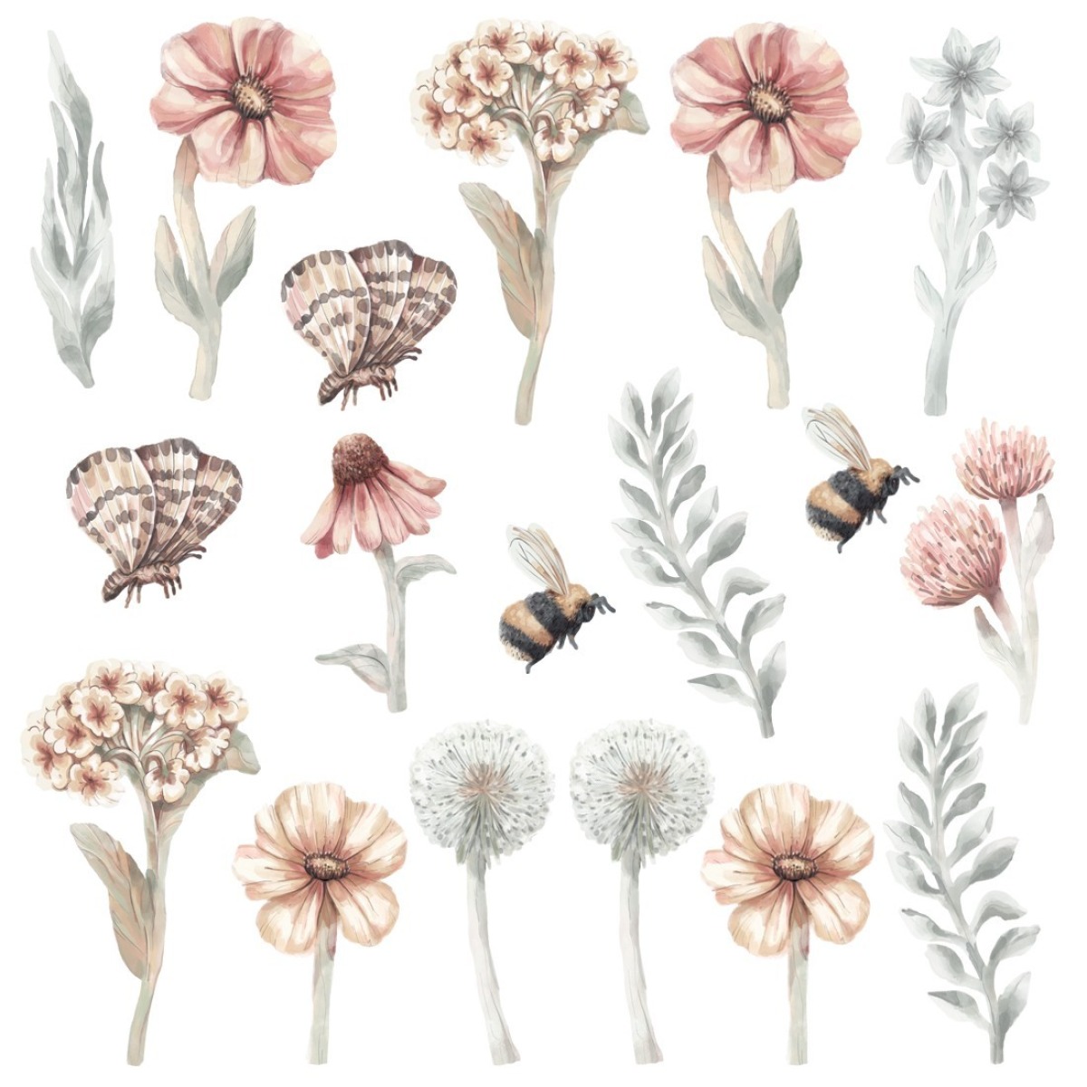 Sienas uzlīmes Wildflowers II