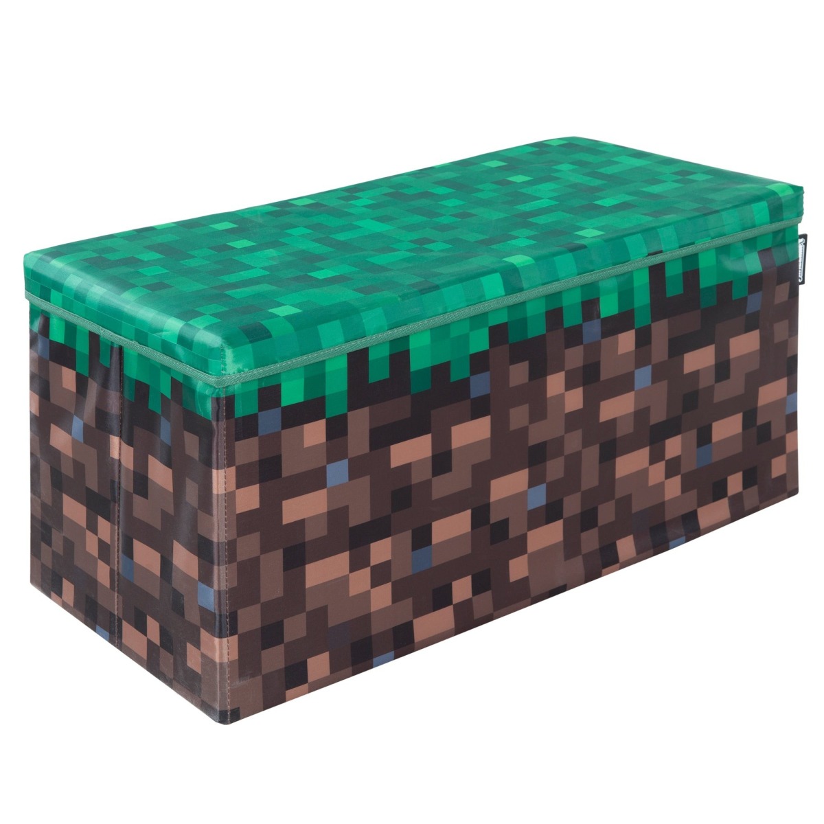 Minecraft zāles bloka mantu kaste un sēdeklis no auduma