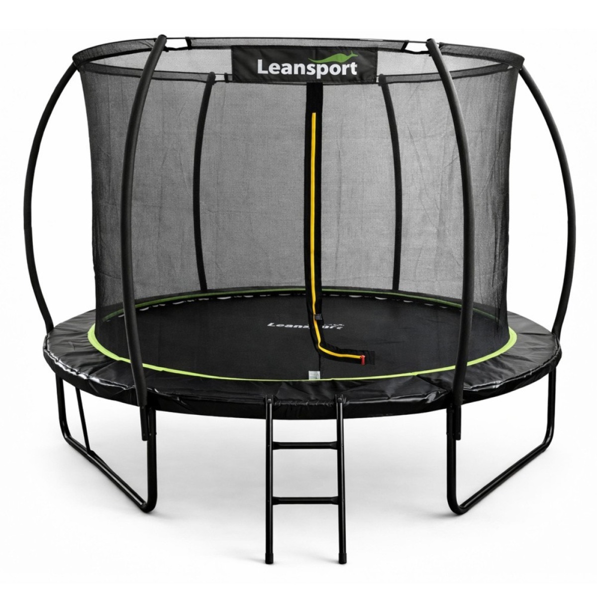 LEAN melns un zaļš dārza batuts ar drošības tīklu, 252 cm | MIU.ee