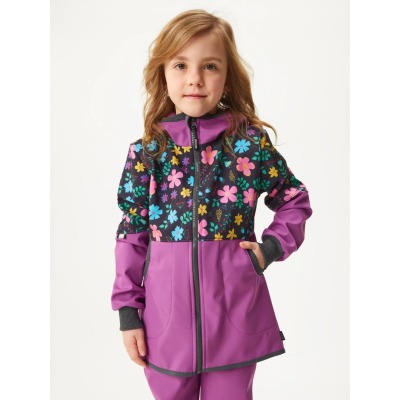 Laste softshell mantel fliisvoodriga Street, lilla, lilled