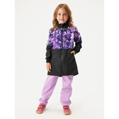 Laste softshell mantel fliisvoodriga Street, must, lilled