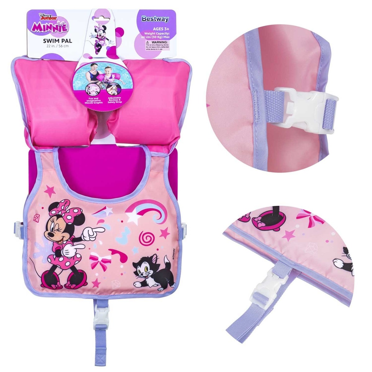 Bērnu Minnie peldveste, piepūšama, ar iebūvētu apkakli