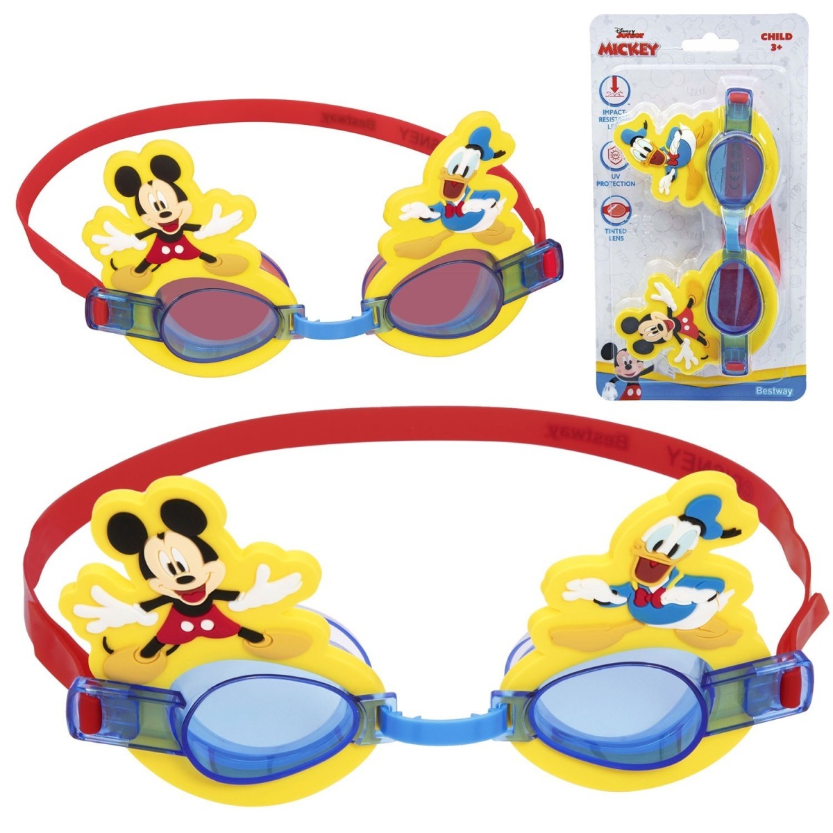 Bērnu peldbrilles Mickey Bestway 9102S, zilas