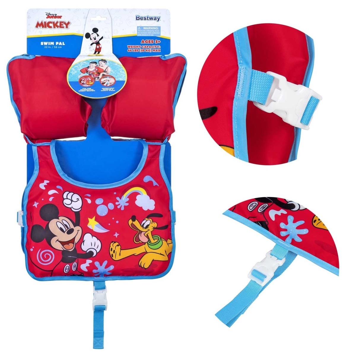Bērnu piepūšamā peldēšanas veste Mickey Bestway 9101C