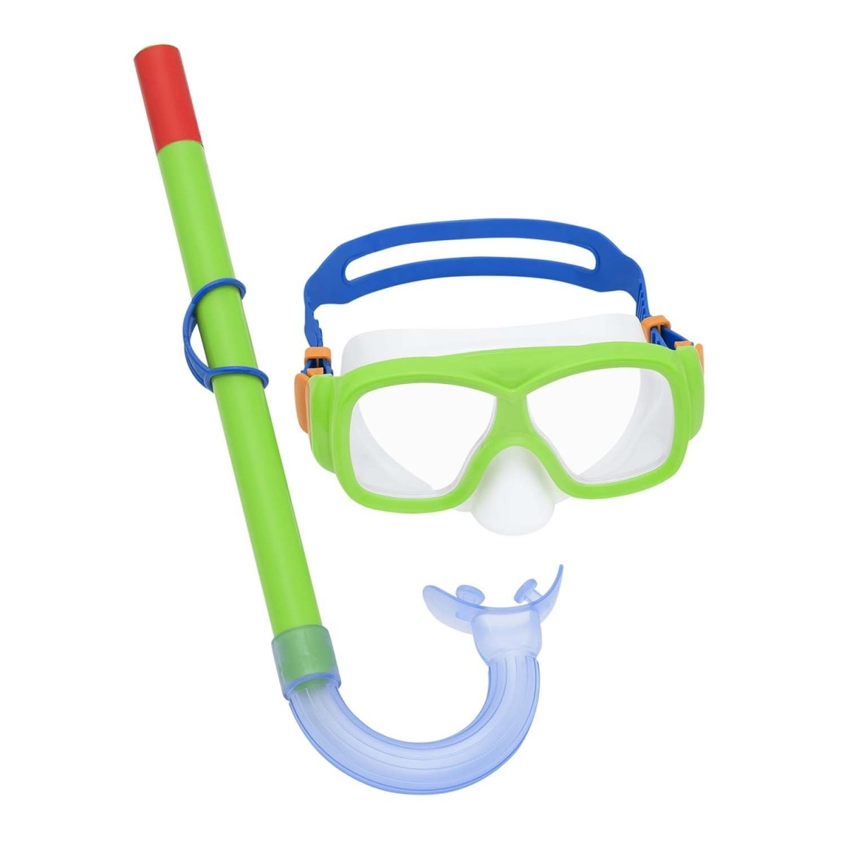 Bestway 24035 snorkelēšanas komplekts ar masku un elpošanas cauruli, universāls