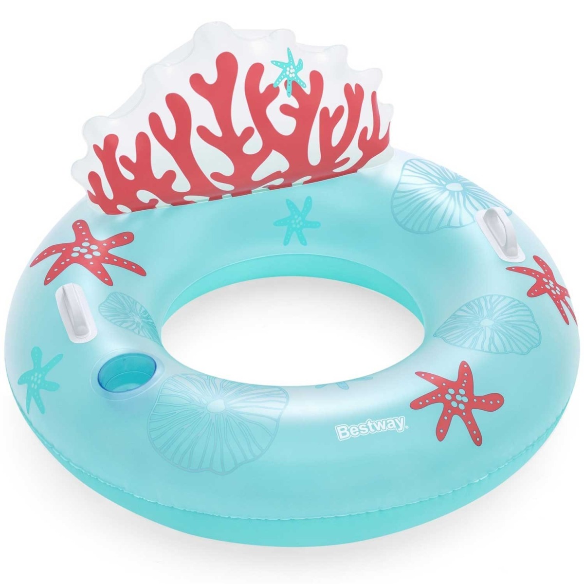 Coral Bliss peldriņķis ar atzveltni, Bestway 43730, 113 x 10