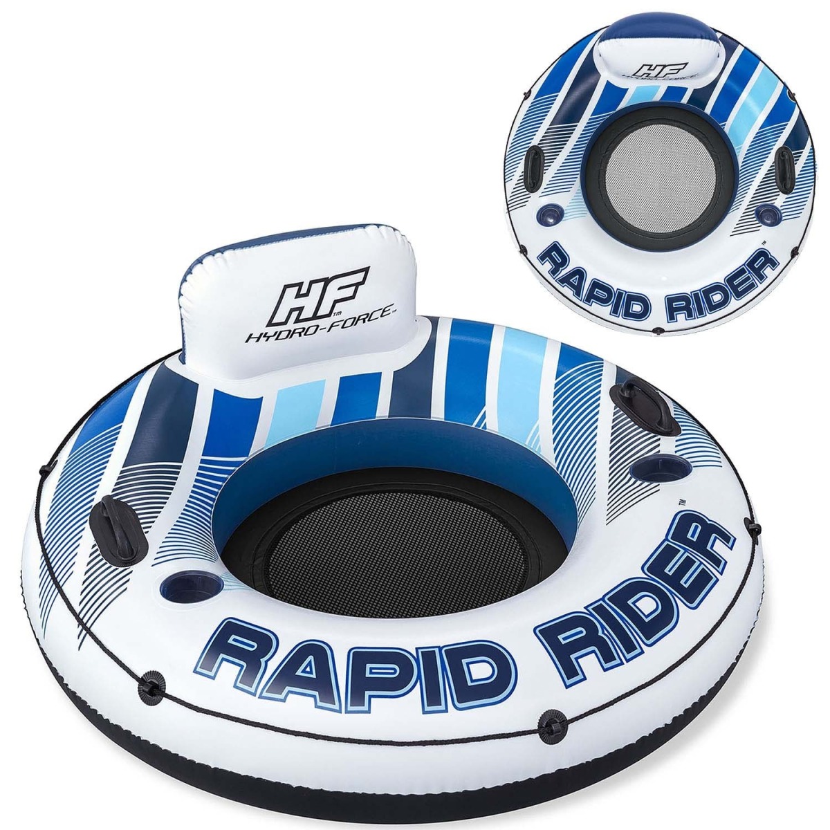 Bestway Rapid Rider piepūšamais peldriņķis ar atzveltni, 122 cm