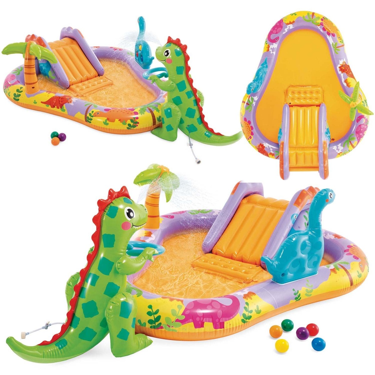 Piepūšamais rotaļu laukums Intex Dino Park, 201 x 157 x 69 cm