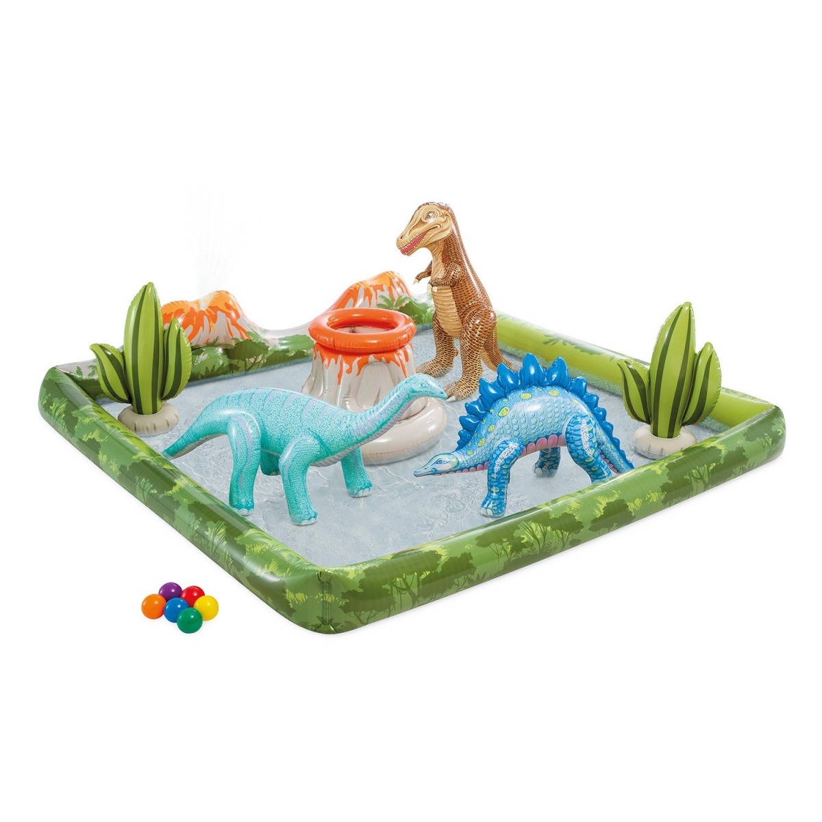 Intex Jurassic Park piepūšamais ūdens rotaļu laukums, 244 x 198 x 71