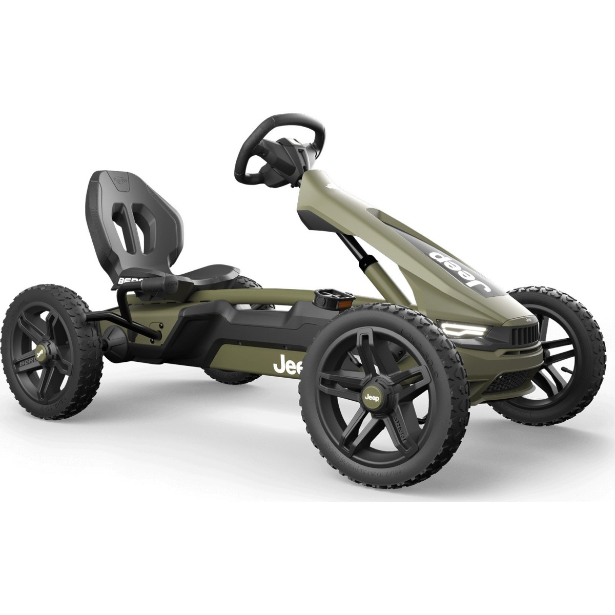 Jeep Cherokee rallijkarts zaļā krāsā