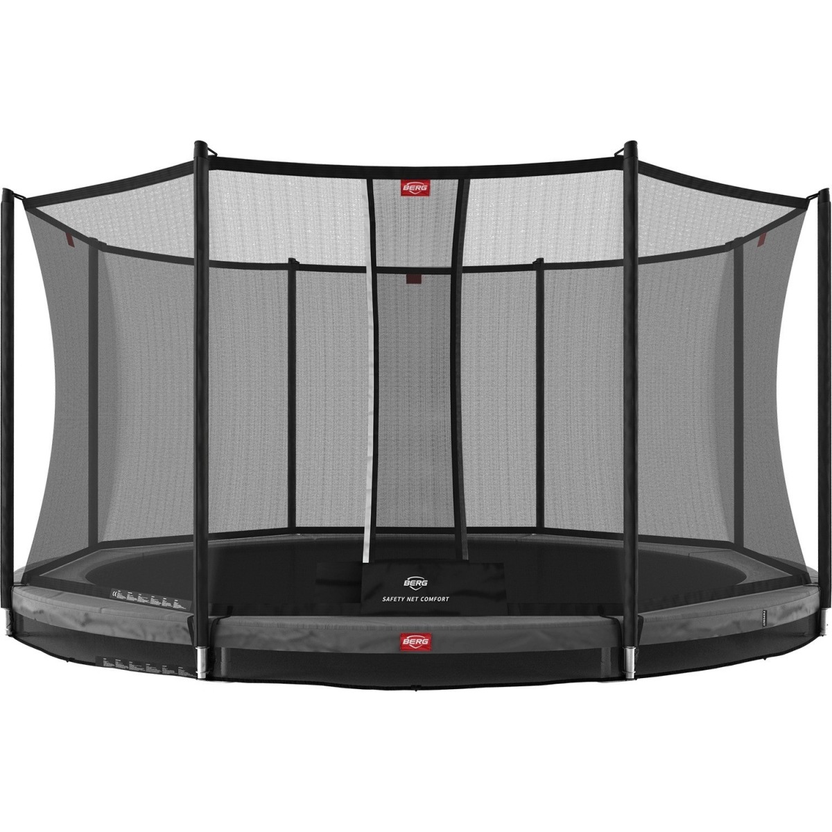 BERG InGround Favorit Grey 430 batuts ar Comfort drošības tīklu
