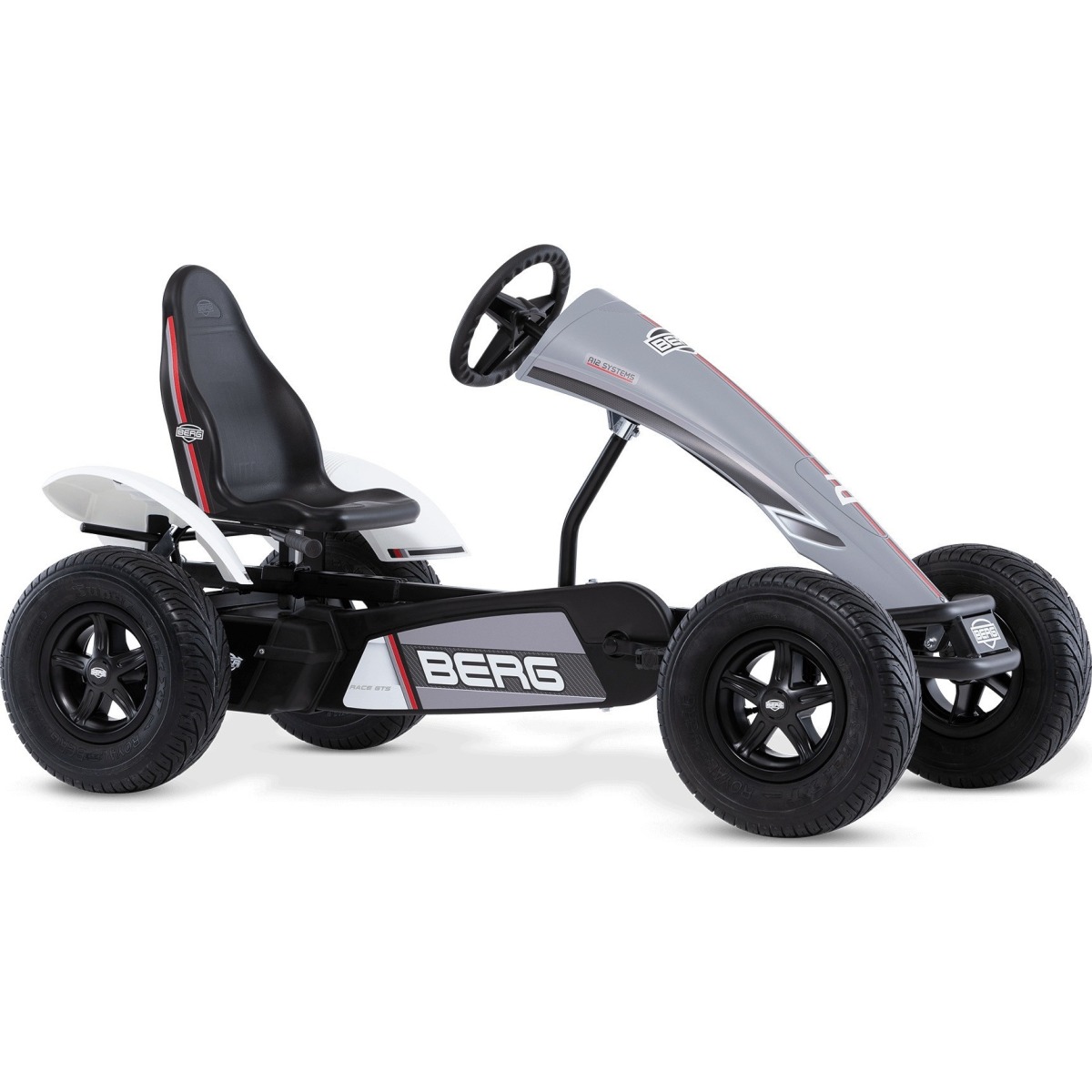 BERG Race GTS XXL-BFR pedāļu kartings, pelēks/balts