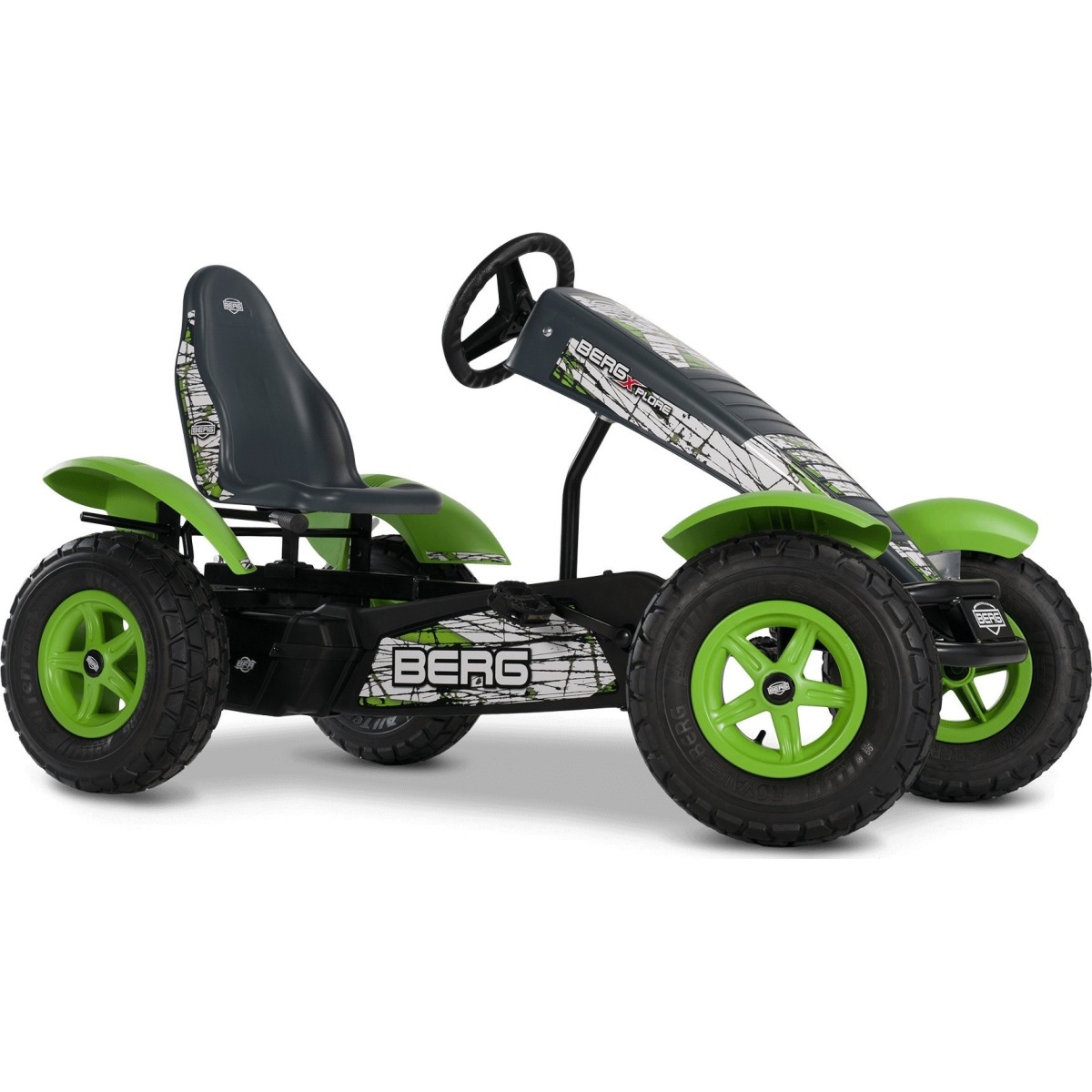 BERG X-plore BFR kartings ar bezceļu riepām, zaļš/pelēks
