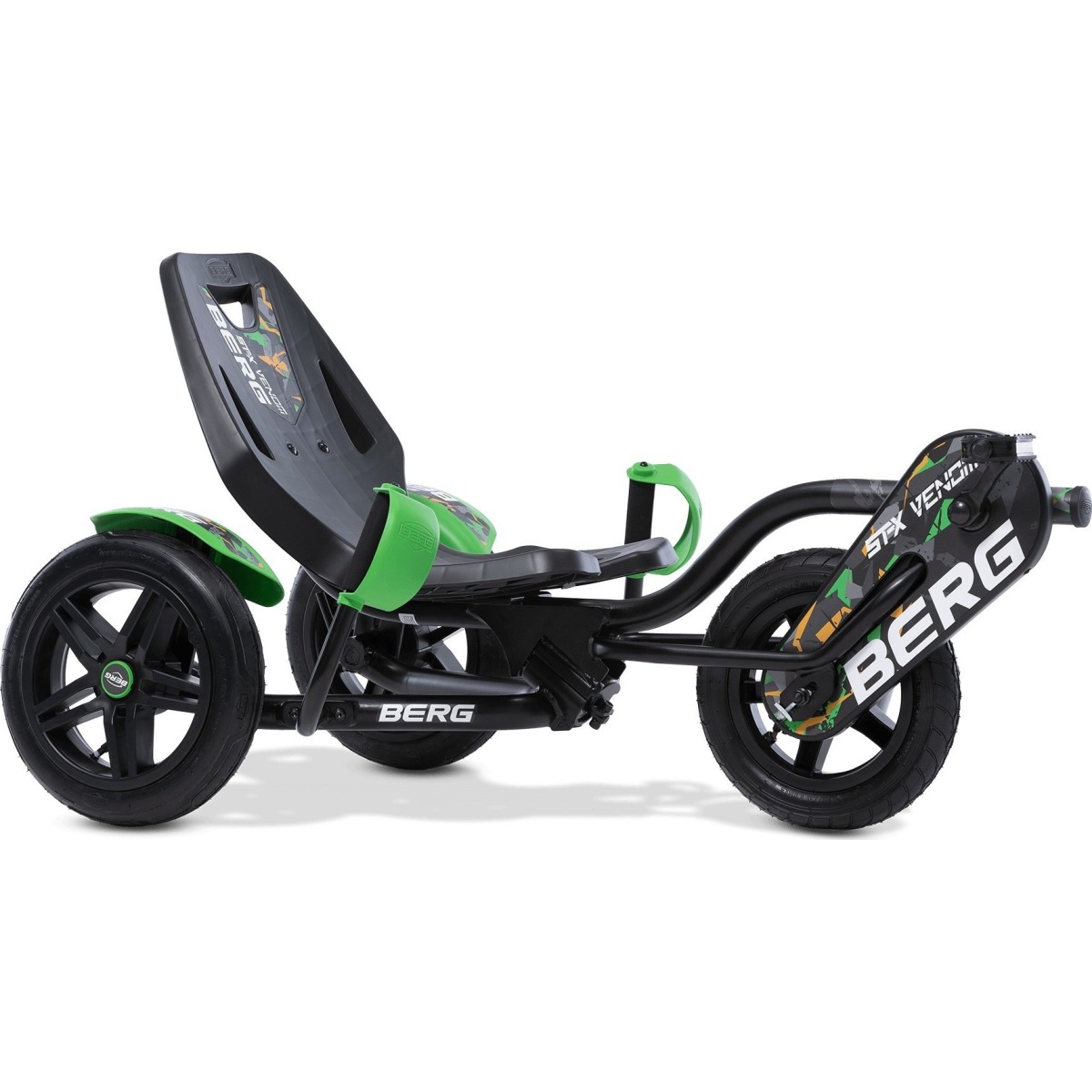 BERG Street-X Venom trīsriteņu kartings, zaļš – 6–12 gadiem