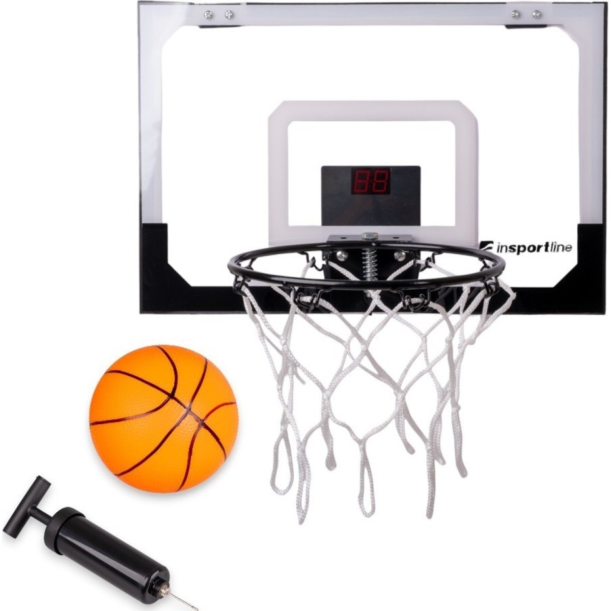 Bērnu basketbola grozs ar rezultātu tablo stiprināšanai pie sienas