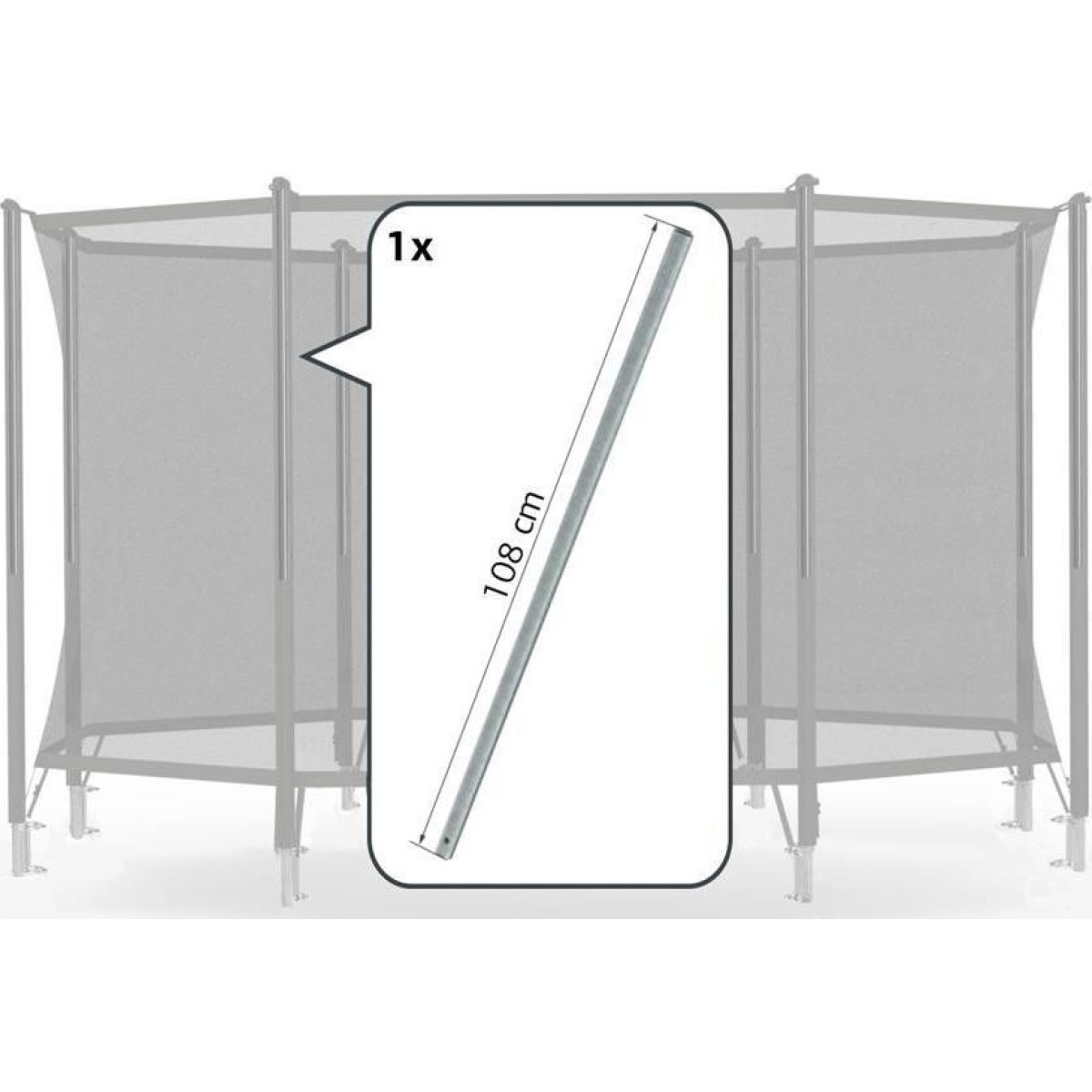 Berg Comfort drošības tīkls ar augšējo cauruli, 108 cm