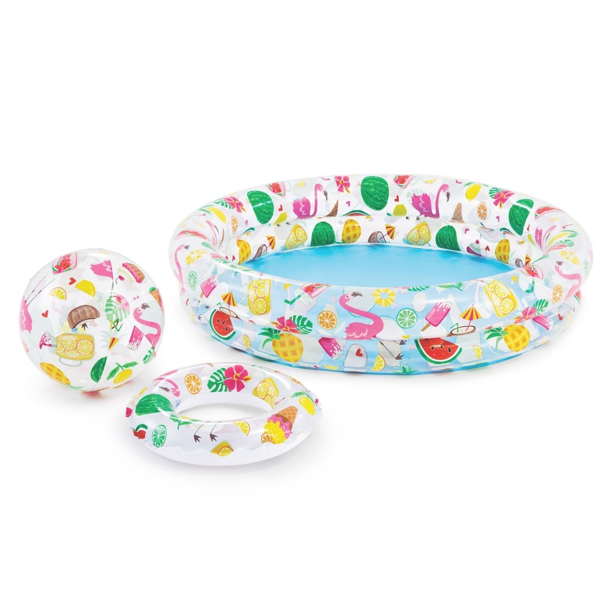 Piepūšamā baseina, peldriņķu un bumbas komplekts 122 x 25 cm INTE