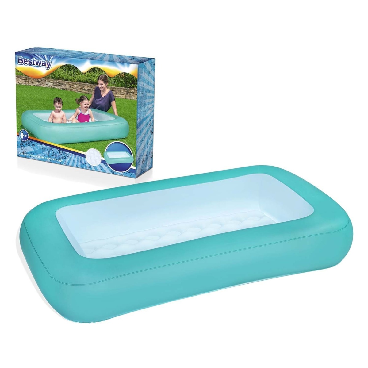 Piepūšamais baseins 165 x 104 x 25 cm Bestway 51115, zils