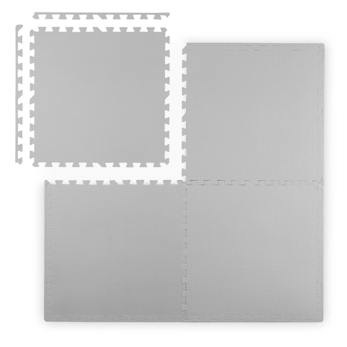 Ricokids putu puzles paklājiņš 120x120 cm, 4 x 60x60 cm, pelēks