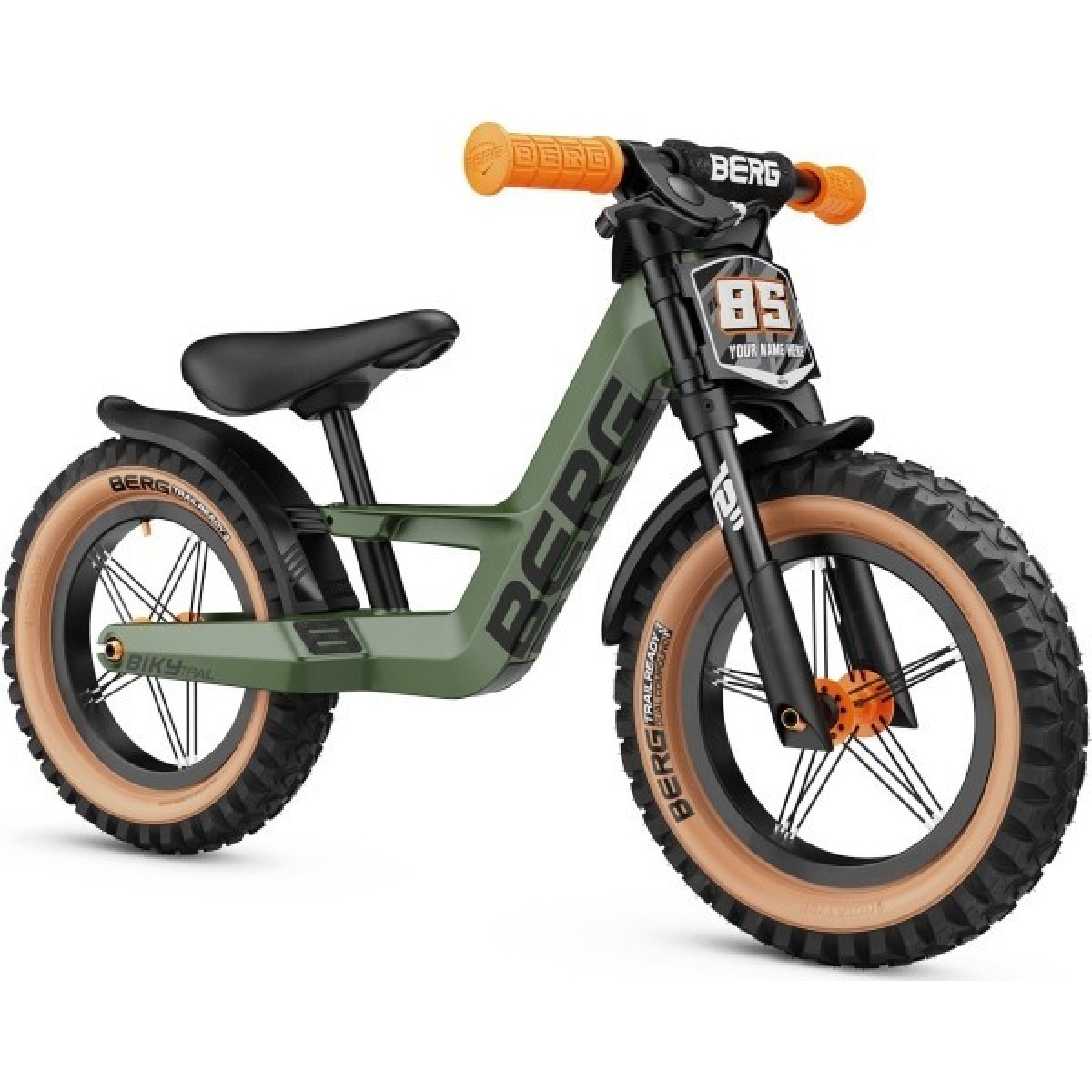 BERG Biky Trail Green bērnu līdzsvara velosipēds ar rokas bremzi