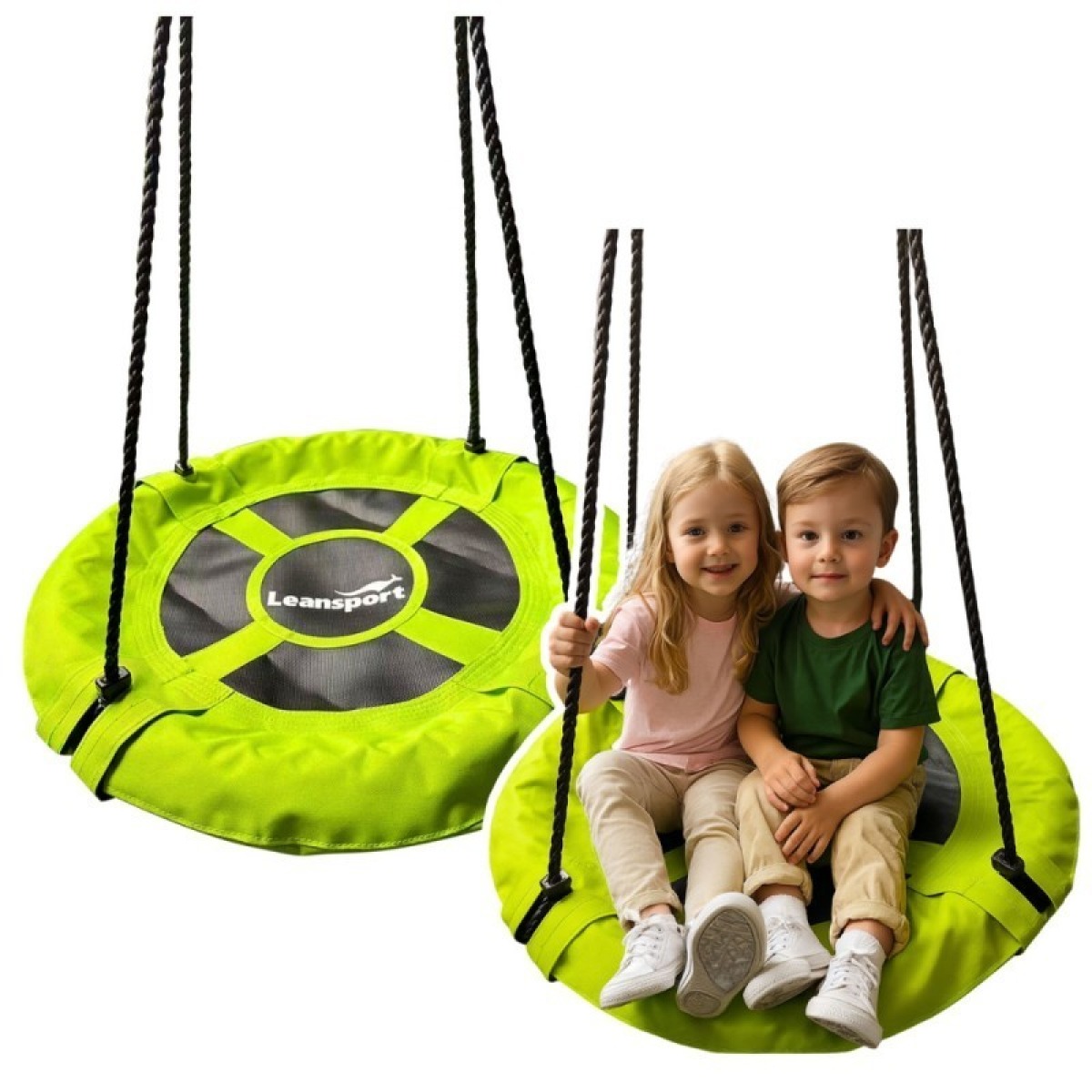 Zaļas bērnu kurepūžņa šūpoles 60 cm