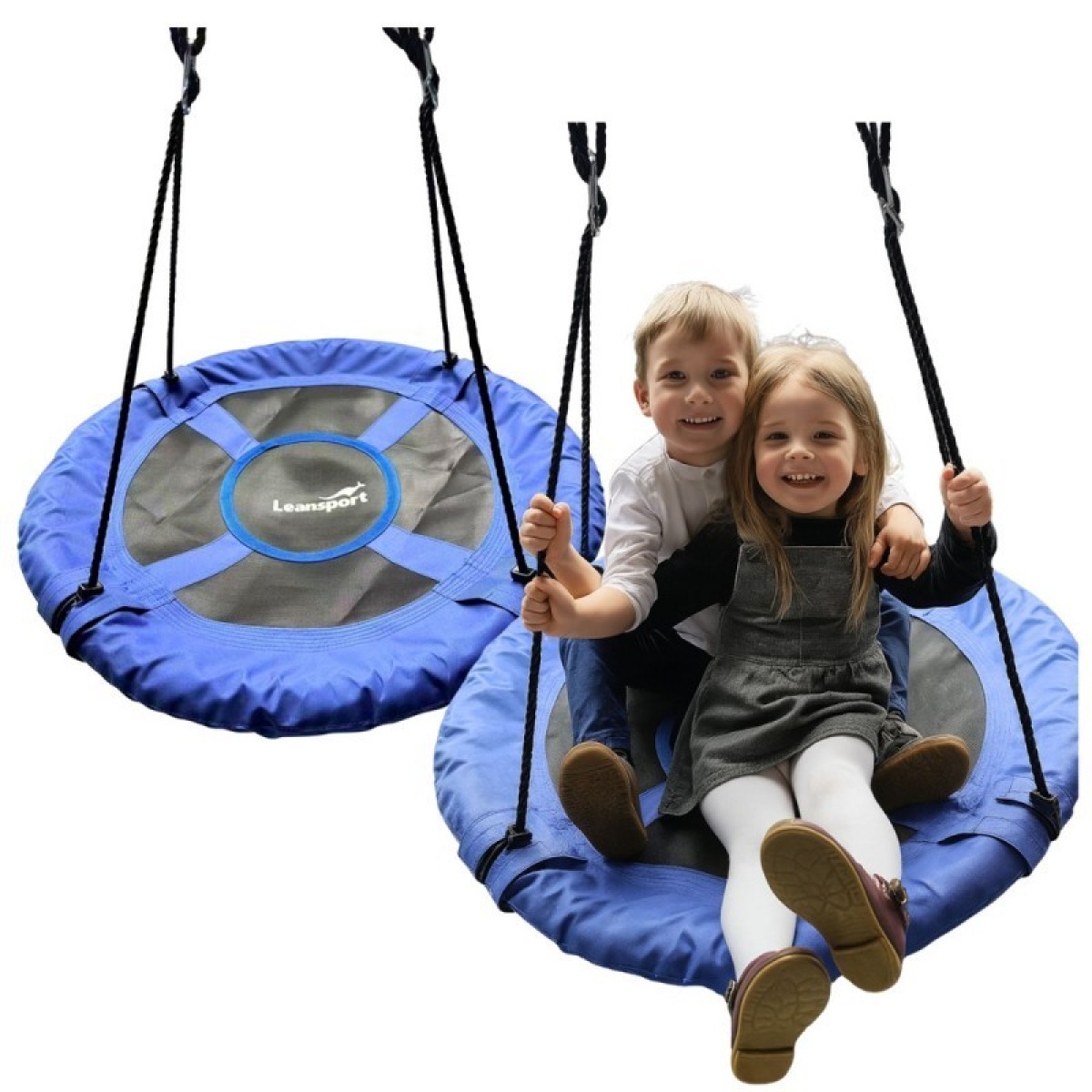 Zilas ligzdšūpoles bērniem, 80 cm