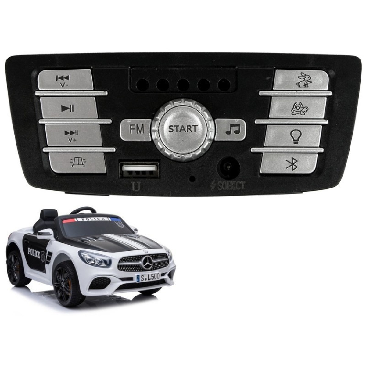 Mūzikas panelis Mercedes SL500 policijas versijai